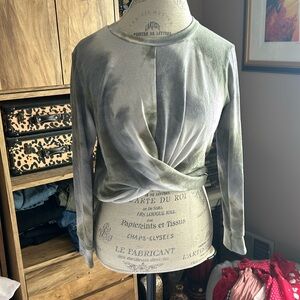 Neely Tie Dye Cropped Long Sleeve Tee - Small